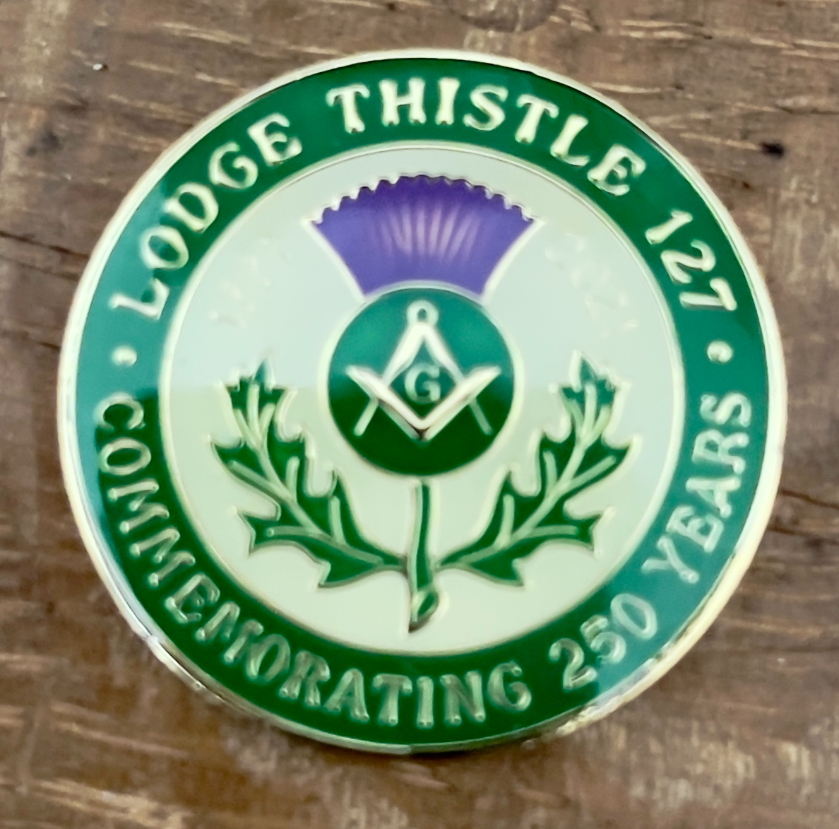 Lodge Thistle 127 250th Anniversary Token